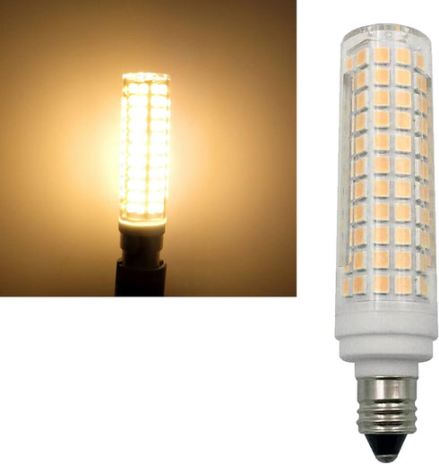 Lxcom Lighting E11 LED Corn Bulb 15W Dimmable Ceramic LED Light Bulbs 120W Equivalent 136 LEDs 2835 SMD 1500LM Warm White 3000K T3/T4 JDE11 E11 Mi...