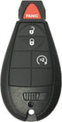 Key Case Replacement for Ram Cherokee: No Chip No Battery Key Fob Fit for Dodge Ram 1500 2500 3500 Jeep Cherokee 2008 to 2023 Just a Empty Case GQ...