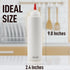 Zulay 2-Pack Squeeze Bottles for Sauces & Condiments - 17oz Squirt Bottles with Small Pointed Nozzle and Cap - BPA-Free, Leak-Proof, Reusable Plas...