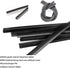 Pack-4 Windshield Wiper Blades Refills, 34In Frameless Windshield Wiper Rubber Strips, Adjustable Car Windscreen Wiper Rubber Strips, Wiper Blades...
