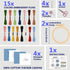BEUNITONE 4PCS Universe Embroidery Kit Rocket Stamped Cross Stitch Kit Planet Astronauts Needlepoint Kit DIY Adult Beginner Stamped Cross Stitch K...