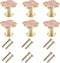 6 pcs Clover Knobs Four-Leaf Clover HandlesCabinet Knobs Pulls Dresser Knobs Drawer Pull Handles for Cupboard Drawer Pulls Door Knobs (Pink)...