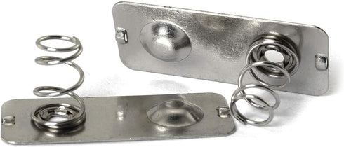 20 PCS Metal AA Batteries Spring Contact Plate Terminal Silver Battery 29mmx12mm...