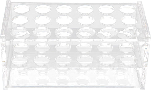 17mm Test Tube Rack with 18 Holes - Durable Transparent Centrifuge Tube Holder for 10ml and 15ml Test Tubes...