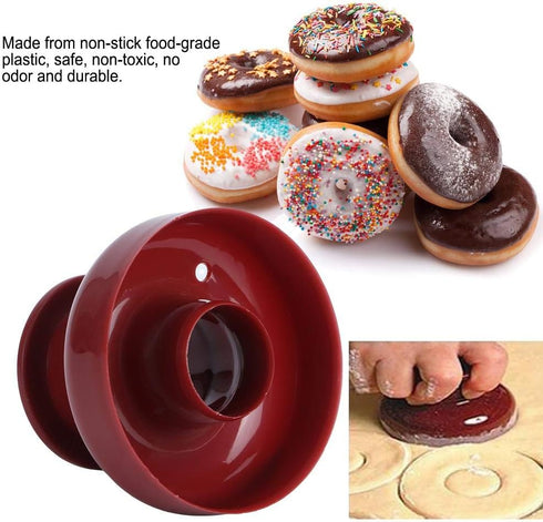 Haofy Donut Cutters, 5 Pieces Round Baking Pan Baking Doughnut Moulds DIY Cookie Cutters Kitchen Bakeware for Making Doughnuts Cakes Bread Biscuit...