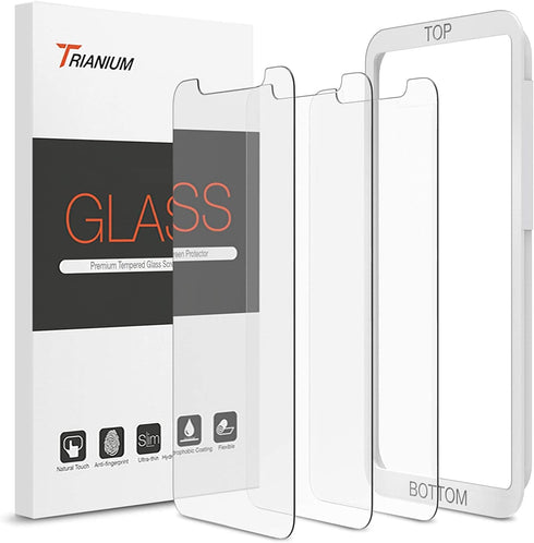 Trianium (3 Packs) Screen Protector Designed for Apple iPhone 11 Pro Max, iPhone XS Max (6.5" 2018) Premium HD Clarity 0.25mm Tempered Glass Scree...
