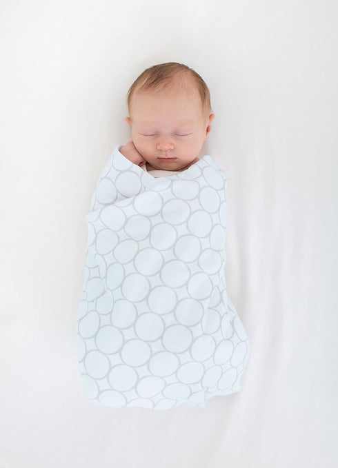 SwaddleDesigns Large Receiving Blanket, Ultimate Swaddle for Baby Boys, Softest US Cotton Flannel, Best Shower Gift, Made in USA, Sterling Mod Cir...