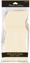 Elegant Vanilla Creme Plastic Fork (Pack Of 20) - Eco-Friendly, Durable & Eye-catching, Perfect For Parties & Events...