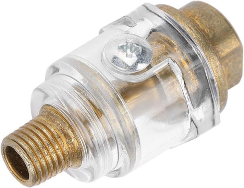 Oiler Lubricator, 1/4" BSP Mini In Line Air Tool Oil Lubricator, Oiler Compressor Pipe Automatic Lubrication for Pneumatic Tool Air Compressor Pip...