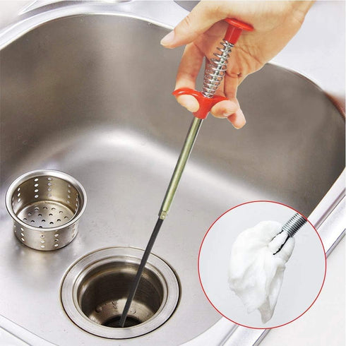 Flexible Grabber Claw Pick Up Reacher Tool With 4 Claws Bendable Hose Pickup Reaching Assist Tool for Litter Pick, Home Sink, Drains, Toilet (35.4...