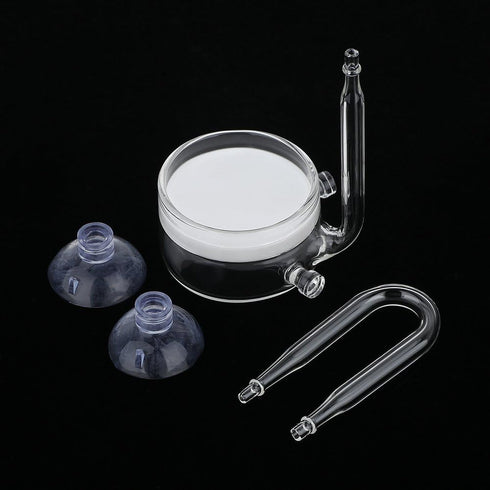CO2 Diffuser Glass Reactor with U Shape Connecting Tube for Pollen Aquarium Plants Tank(CO2 Diffuser-Large Flat-Bottomed)...
