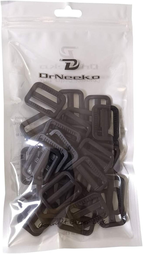 30 Pcs 1 Inch Plastic Slide Buckle Tri Glides Slides for Webbing, Clothing, Fasteners Strap and Backpack Bags...