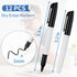 12Pcs Black Dry Erase Markers, White Board Mini Dry erase Markers Bulk, Fine Point Tip Student White Board Markers for Teachers Office School Supp...
