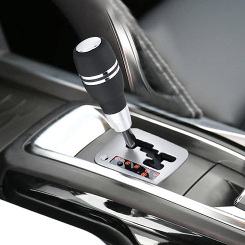 Arenbel 4" Automatic Push Button Gear Shift Knob Leather Covered Car Lever Stick Shifter Handle Fit Most Auto Transmission Vehicles, Black...