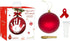Tiny Ideas Christmas Baby's Handprint Ball Ornament, Included Paint for Baby's Print, Newborrn Holiday Keepsake Gift, DIY Classic Christmas Tree O...
