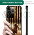 DJSOK Case Compatible with iPhone 14 Plus, Classic Wood Grain American Flag Horse case for iPhone 14 Plus for Man Boys Girls Dual Layer Shockproof...