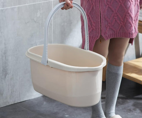 Haundry 4.5 Gallon Cleaning Bucket, Good Grips Household Mop Bucket for Cleaning Supplies, Cleaning Caddy Organizer Basket with Handle, 17.1L, Gre...