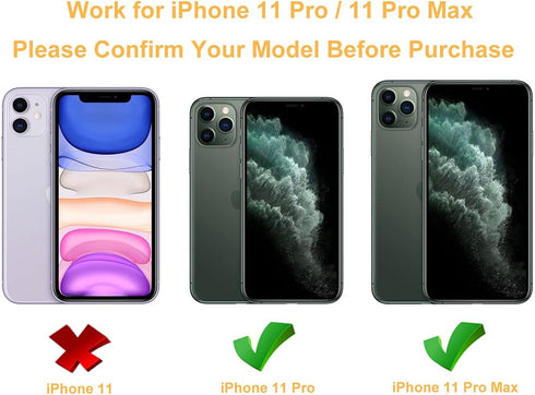 Rear Back Camera Lens Glass Replacement Compatible with iPhone 11 Pro & iPhone 11 Pro Max with Adhesive, Anti-Static Tweezers, Precision Knife Rep...