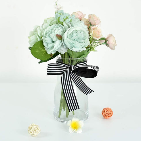 Black White Striped Ribbon 1 Inch Wide Fabric Grosgrain Ribbons 25 Yards Roll for Gift Wrapping Valentine's Day DIY Hair Accessories Crafts Party ...