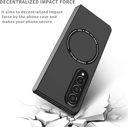 Phone Case for Samsung Galaxy Z Fold4, Dual Layer protection Military Grade Drop Shockproof with Wireless Charging Case for Galaxy Z Fold 4 6.1" M...