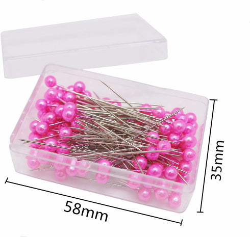 1200PCS Sewing Pins for Fabric, Straight Pins with Pearlized Ball Heads Long 1.6inch, Quilting Pins for Dressmaker, Jewelry DIY Decoration, Craft ...