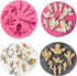 HiParty 3Pcs/Set Mini Angel Baby & Wings Fondant Molds Angelic Cherub Silicone Cake Decorating Tools Polymer Clay Molds for Boy Baby Shower Baptis...