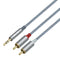 3.5mm to RCA Audio Cable 4ft 2 Male RCA Aux Cord Adapter Headphone Jack Y Splitter for Speaker Stereo Car Subwoofer TV MP3 Laptop Amplifier with N...