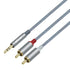 3.5mm to RCA Audio Cable 4ft 2 Male RCA Aux Cord Adapter Headphone Jack Y Splitter for Speaker Stereo Car Subwoofer TV MP3 Laptop Amplifier with N...