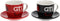 BRISA VW Collection - Volkswagen Espresso Cups Coffee-Tea-Cappuccino Set in GTI Design (The Legend/Red & Black/2-Piece Set/100ml/3.4 fl oz)...