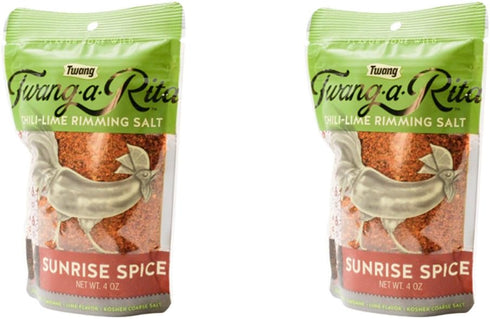 Twang-a-Rita Rimming Salt Varieties - 4 ounce pouch - (2 pack) (Sunrise Spice (Bloody Mary))...