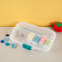 Sterilite Small Divided Pencil Box, Stackable Plastic Small Storage Container with Latching Lid, Organize Pens and Small Items, Clear Case, 12 Pac...