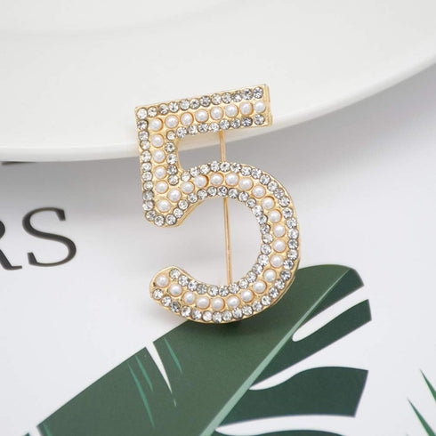 Celebrity Designer Pearl Rhinestone Pins Brooches Gift...