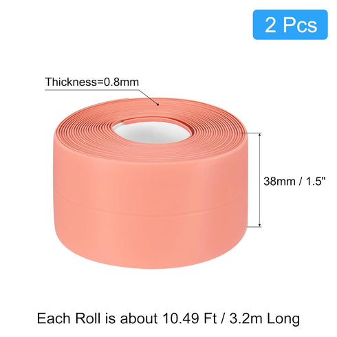 uxcell Waterproof Seal Caulk Strip Tape Self Adhesive, 2pcs 10.5 Ft L x 1.5" W PVC Sealing Tape Caulking Tape for Kitchen Countertop, Bathroom, To...
