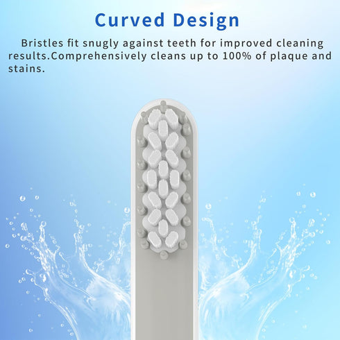 Toothbrush Replacement Heads for Quip Electric Toothbrush Adult, 6 Pack Replacement Heads, Soft Bristles, White...