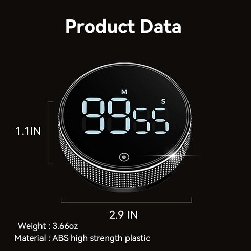 Digital Kitchen Timers, Magnetic Visual Timer Large LED Display Magnetic Countdown Countup Timer Volume Adjustable for Classroom Cooking Baking Te...