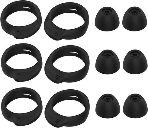 JNSA 12 PCS Medium Size Wingtips and Ear Tips Compatible with Galaxy Buds Plus/Compatible with Galaxy Buds,3 Pairs Silicone Cover Eartips and 3 Pa...