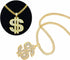 Gold Necklace Chain for Men with Dollar Sign, Bling Gold Plated Hip Hop Dollar Necklace Pendant Rhinestone Jewelry Punk Style...