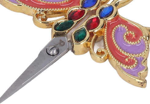 Home Scissors, Incisive Blade Butterfly Appearance Sewing Scissors for DIY Art Work, 3.3 inch Shears Cross Stitch Knitting Scissor...