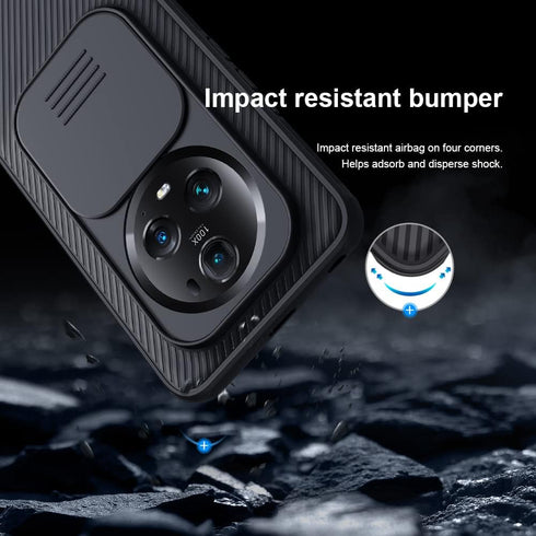 Honor Magic 5 Pro Case with Camera Cover, Corners Airbag Shockproof Protective Slide Cover Lens Protection Case Magic5 Pro (Blue)...