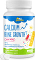 500 MG Calcium Supplement with Vitamin D3 & K2, Zinc, Magnesium & Prebiotics. Kids Vitamins for Kids' Height. Bone Strength, High Absorption, Oran...