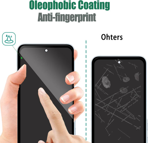 2 Pack Privacy Screen Protector for Samsung Galaxy A35 5G with 2 Pack Camera Lens Protector, Anti-Spy Tempered Glass Film, Full Coverage, Anti-Scr...
