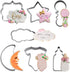 Twinkle Twinkle Little Star Themed Cookie Cutters, 7 Pack Baby Shower Baking Molds Stainless Steel Biscuit Sandwich Cake Cutter Set with Moon, Sta...