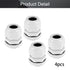 Fielect 4Pcs M20 Cable Gland Plastic Waterproof Cable Glands Joints Adjustable Connector White for 6-12mm Dia Cable...