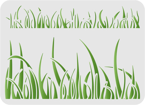 FINGERINSPIRE Grass Stencil for Painting 11.7x8.3" Blade Grass Template Reed Grass Landscape Stencil Cattail Leaves Drawing Stencil Plant Green Ca...
