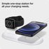 Spigen Mag Fit Duo Designed for MagSafe Charger Stand Charging Pad Case for iPhone 16, 15, 14, 13, 12 Models/Apple Watch All Series/Airpods - Whit...