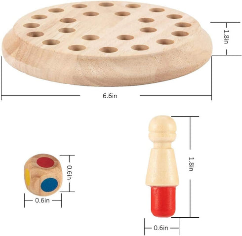 Wooden Memory Chess Matching Game: Family Board Games for Kids and Adults, Montessori Preschool Learning Educational Toy for Toddler 3 4 5 6 7 8+ ...