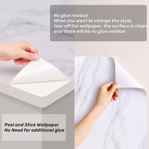 LONGYONG Countertop Contact Paper Peel and Stick Wallpaper Marble Contact Paper for Countertops Cabinets Drawers Removable Wallpaper for Bedroom B...