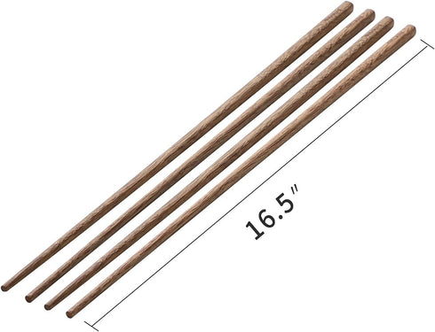 Muso Wood Extra Long Cooking Chopsticks 16.5" Reusable Wenge Wooden Chop Sticks - Japanese Classic Style Chopsticks Kitchen 2 Pairs...