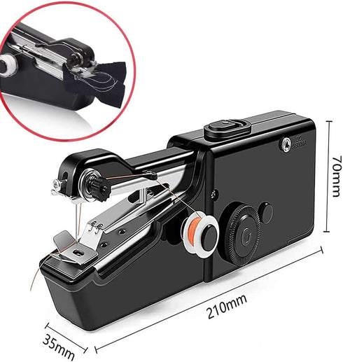 Black Handheld Sewing Machine, Mini Portable Electric Sewing Machine for Adult, Easy to Use and Fast Stitch Suitable for Clothes,Fabrics, DIY Home...