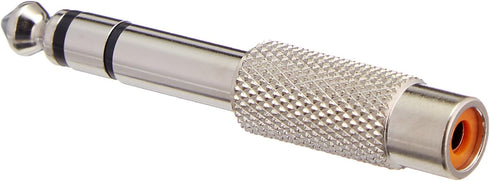 C2G Legrand 6.3mm Stereo Male to RCA Female Audio Adapter, Silver Stereo Plug Adapter, 1 Count, C2G 40640...